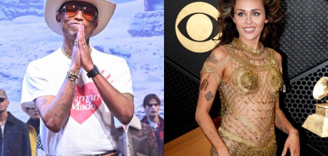 Ο Pharrell τιζάρει νέα μουσική με τη Miley Cyrus